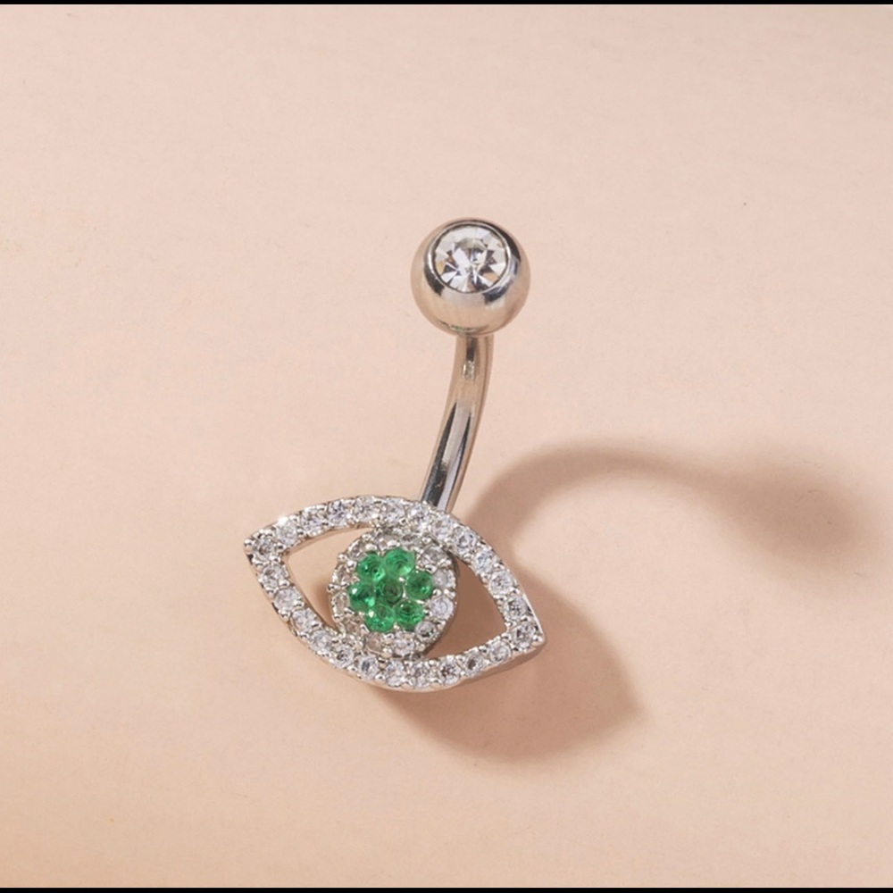 ✨2/$25✨ Evil Eye Cubic Zirconia Belly Ring